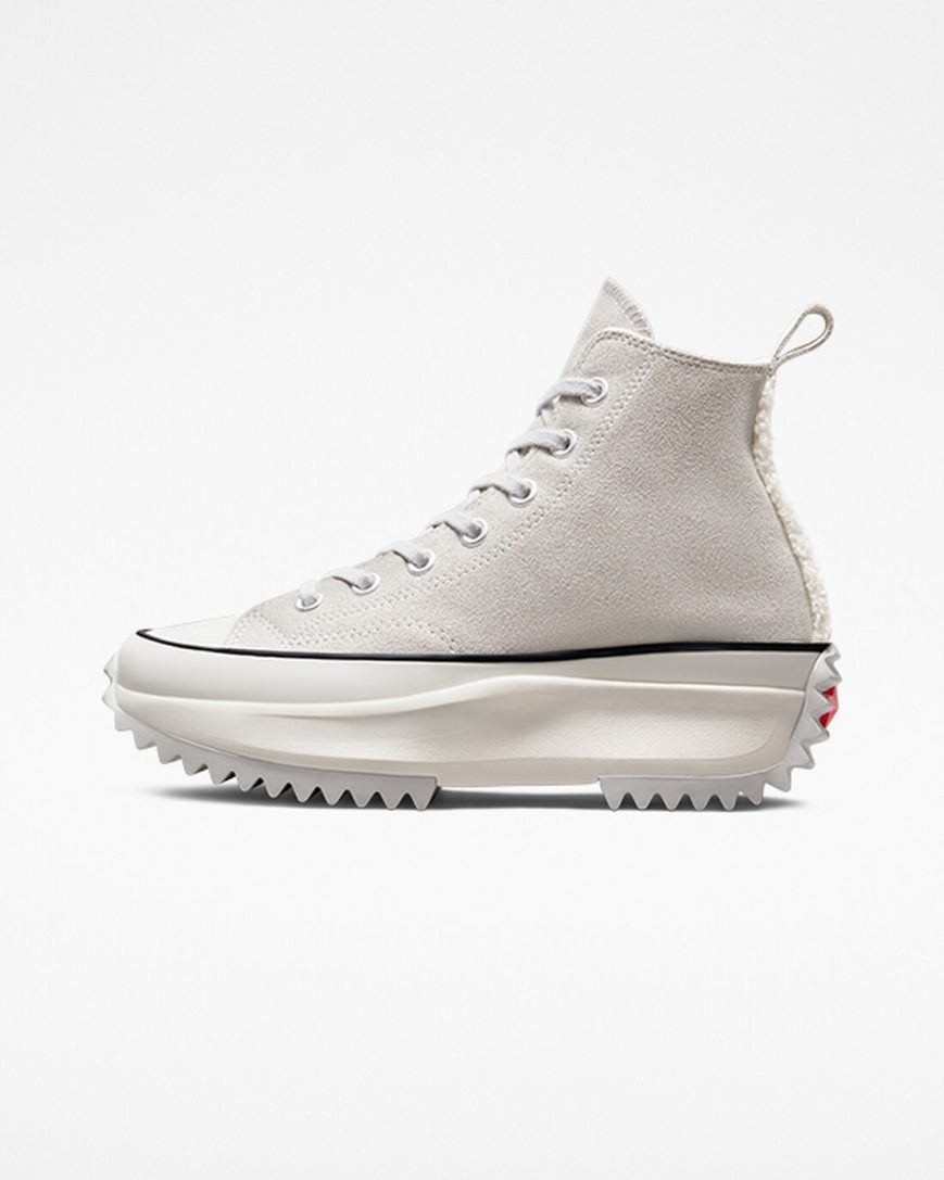 Tenisky Vysoke Converse Run Star Hike Sherpa Trim Panske Siva Čierne | SK GW11LF6